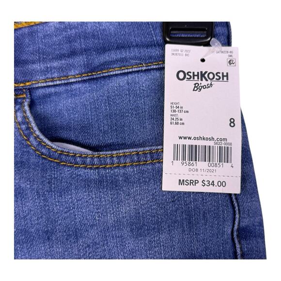 Kids Osh Kosh Bgosh Super Skinny Denim Jeans Size 8/8A NEW NWT - Picture 4 of 13